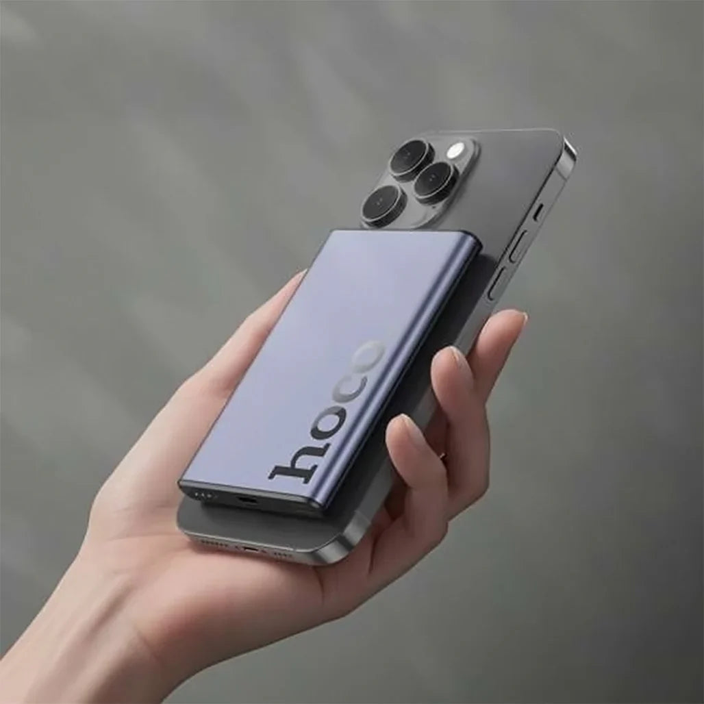 HOCO Q32 Magnetic Power Bank 5000mAh - 20W Fast Charging PD Type-C - Metal Grey HOCO Q32 Magnetic Power Bank 5000mAh - 20W Fast Charging PD Type-C - Metal Grey